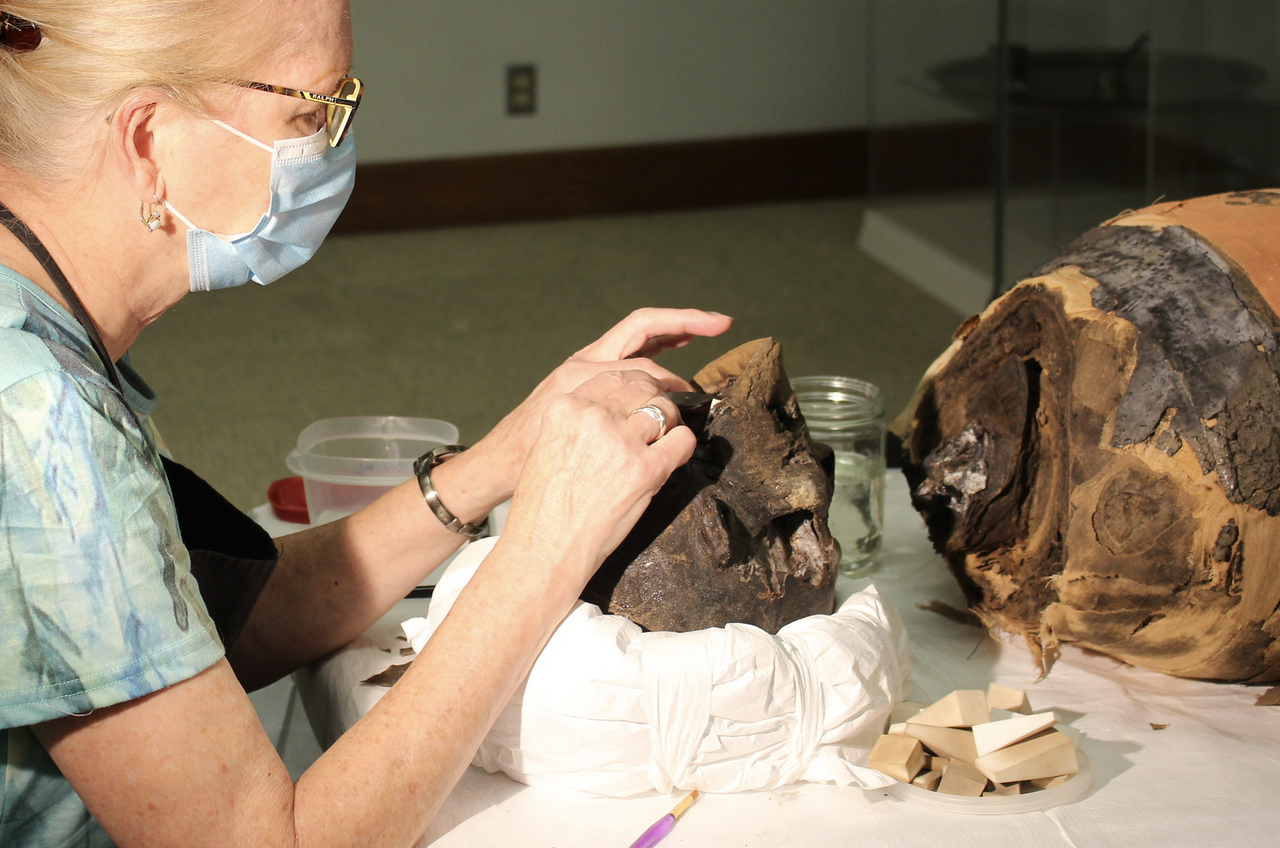 Lady Pesed, Westminster’s 2,300-year-old mummy, undergoes restoration